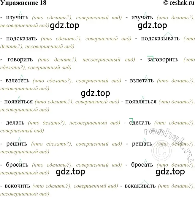 Решение 2. номер 18 (страница 262) гдз по русскому языку 5 класс Шмелев, Флоренская, учебник 2 часть