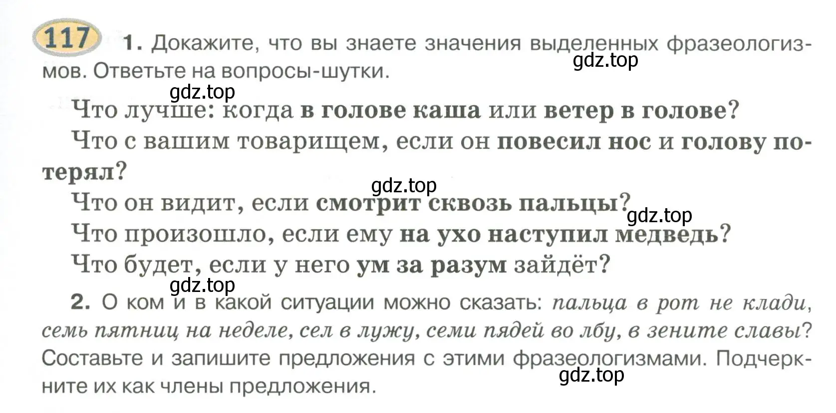 Условие номер 117 (страница 119) гдз по русскому языку 6 класс Быстрова, Кибирева, учебник 1 часть