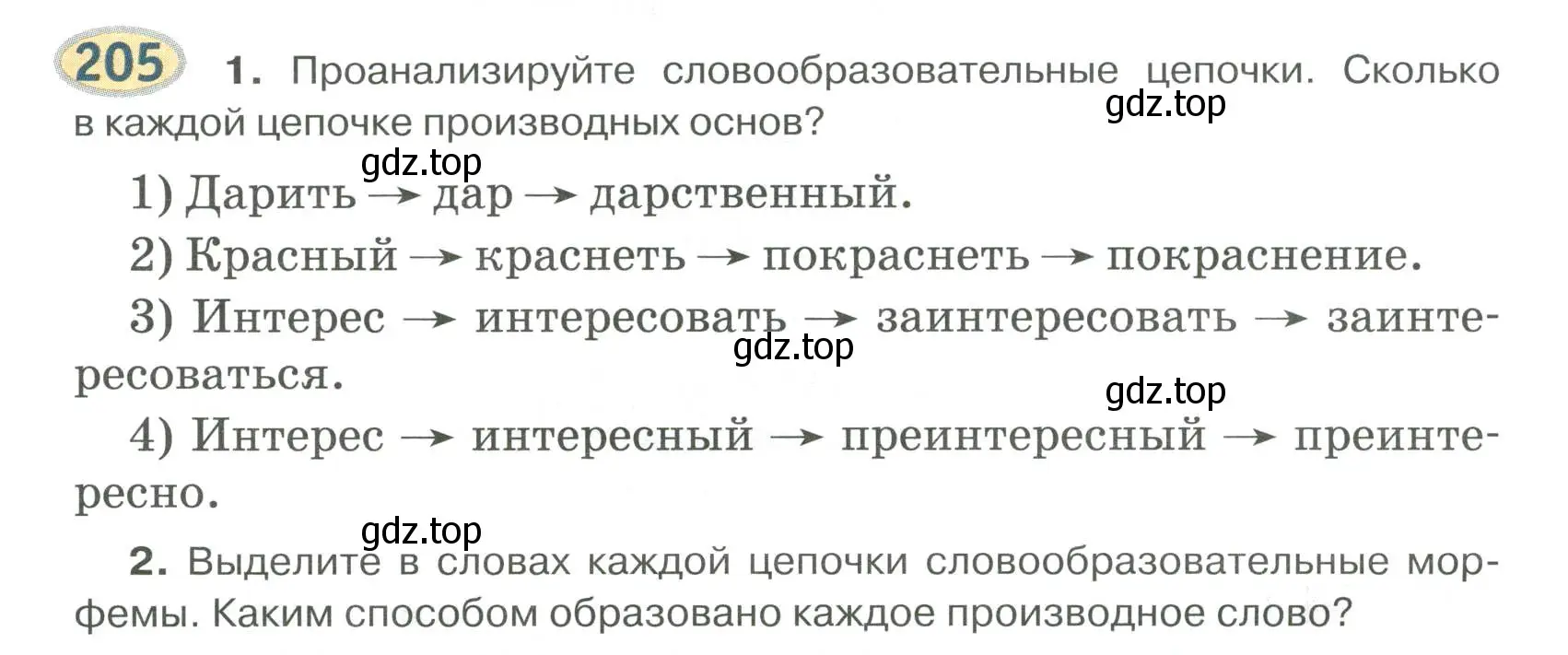 Условие номер 205 (страница 166) гдз по русскому языку 6 класс Быстрова, Кибирева, учебник 1 часть