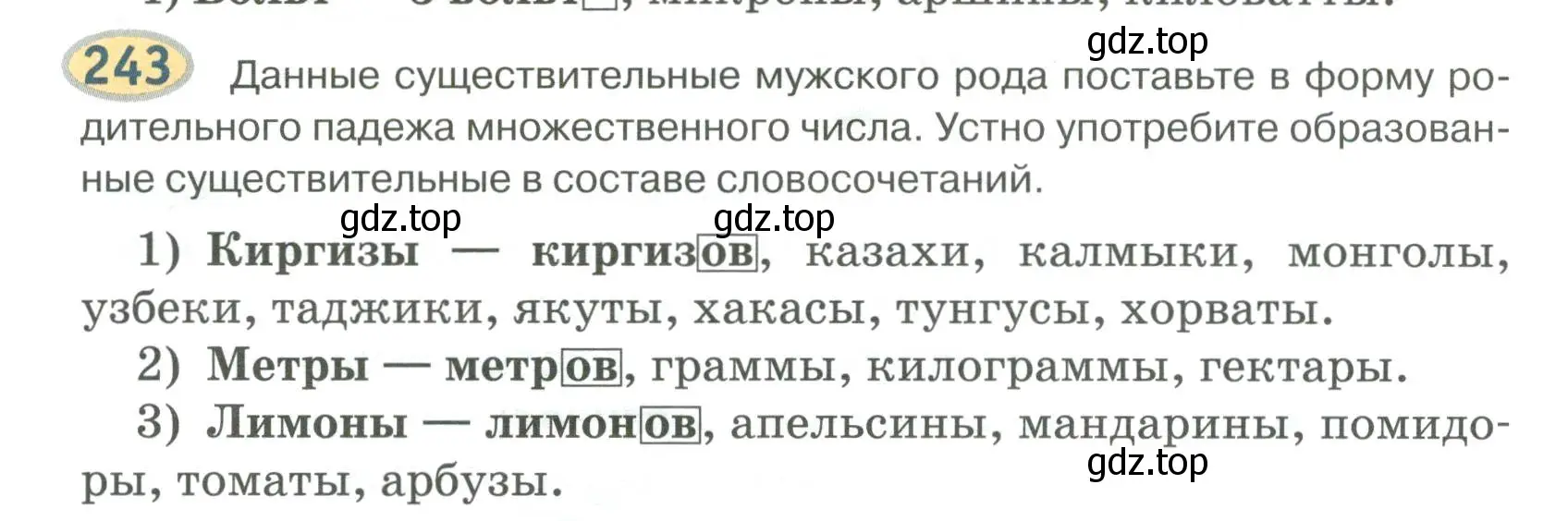 Условие номер 243 (страница 192) гдз по русскому языку 6 класс Быстрова, Кибирева, учебник 1 часть