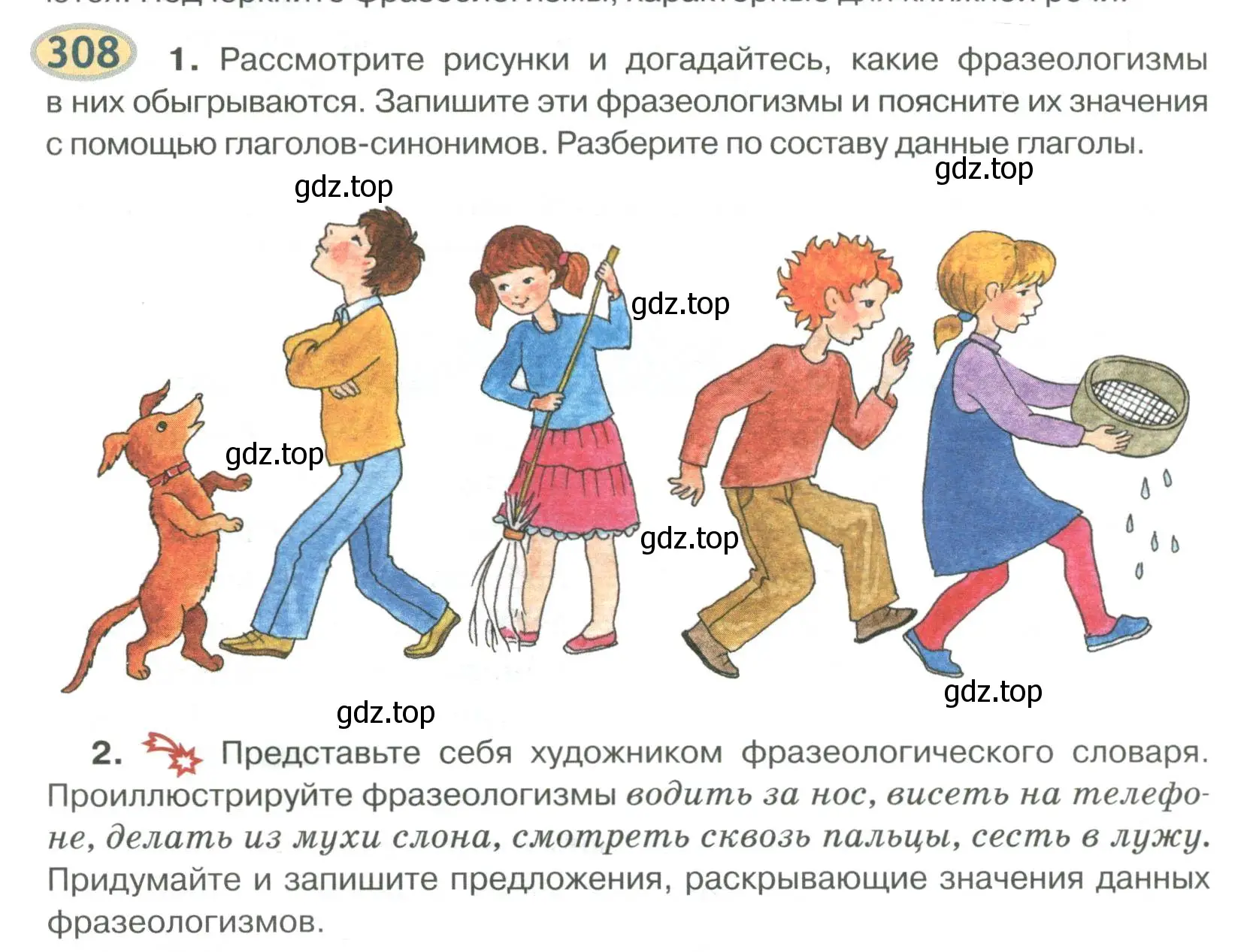 Условие номер 308 (страница 241) гдз по русскому языку 6 класс Быстрова, Кибирева, учебник 1 часть