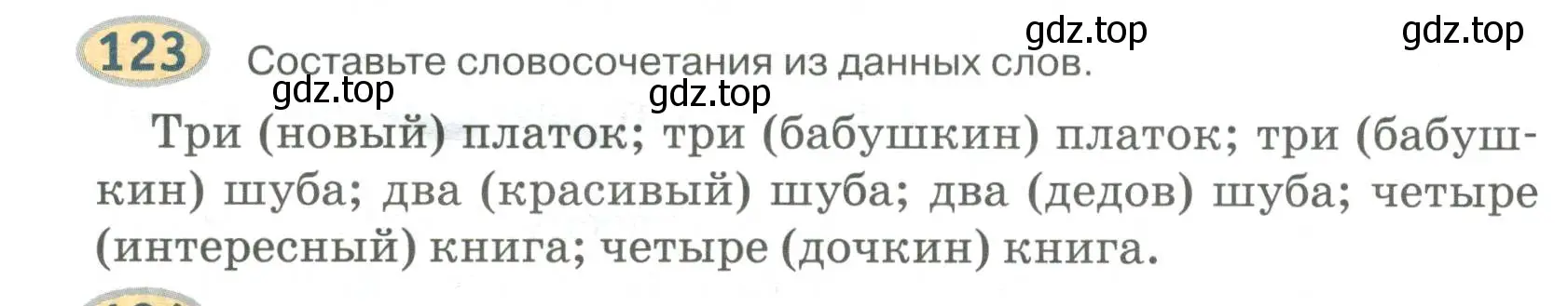 Условие номер 123 (страница 96) гдз по русскому языку 6 класс Быстрова, Кибирева, учебник 2 часть