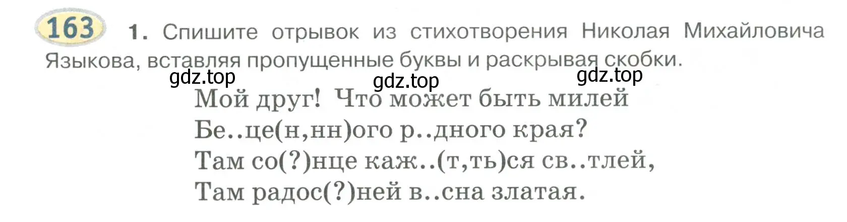 Условие номер 163 (страница 127) гдз по русскому языку 6 класс Быстрова, Кибирева, учебник 2 часть