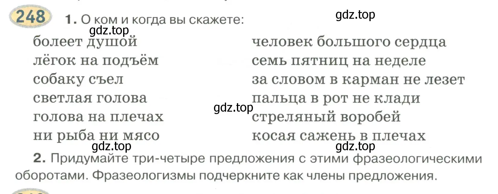 Условие номер 248 (страница 180) гдз по русскому языку 6 класс Быстрова, Кибирева, учебник 2 часть