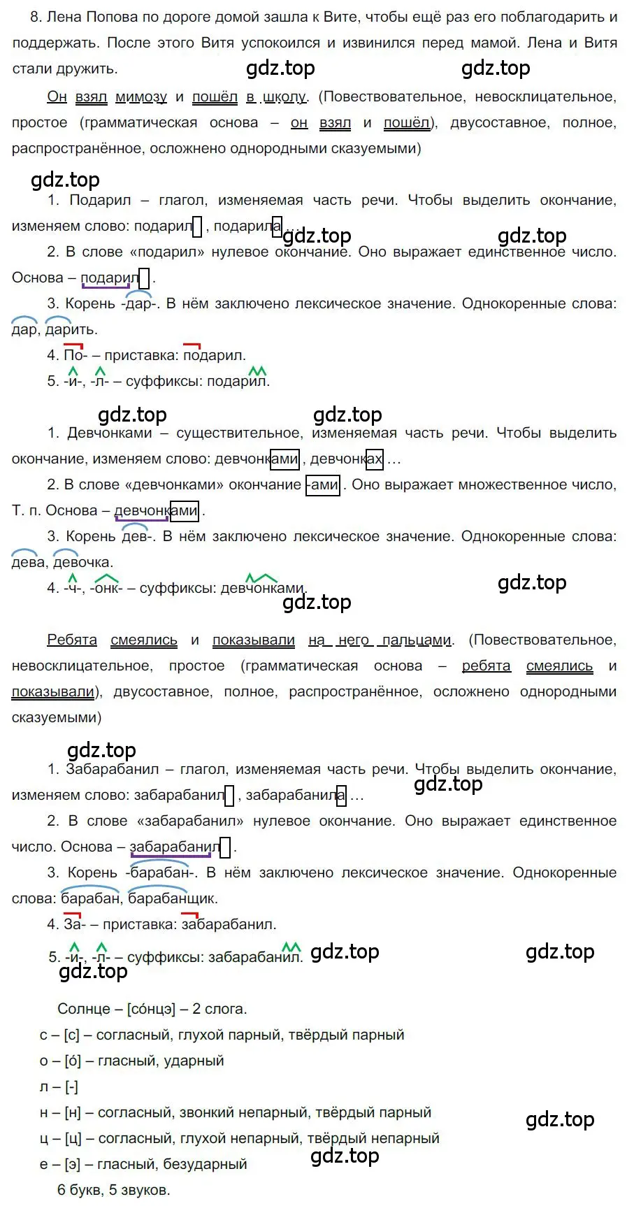 Решение номер 8 (страница 121) гдз по русскому языку 6 класс Быстрова, Кибирева, учебник 2 часть