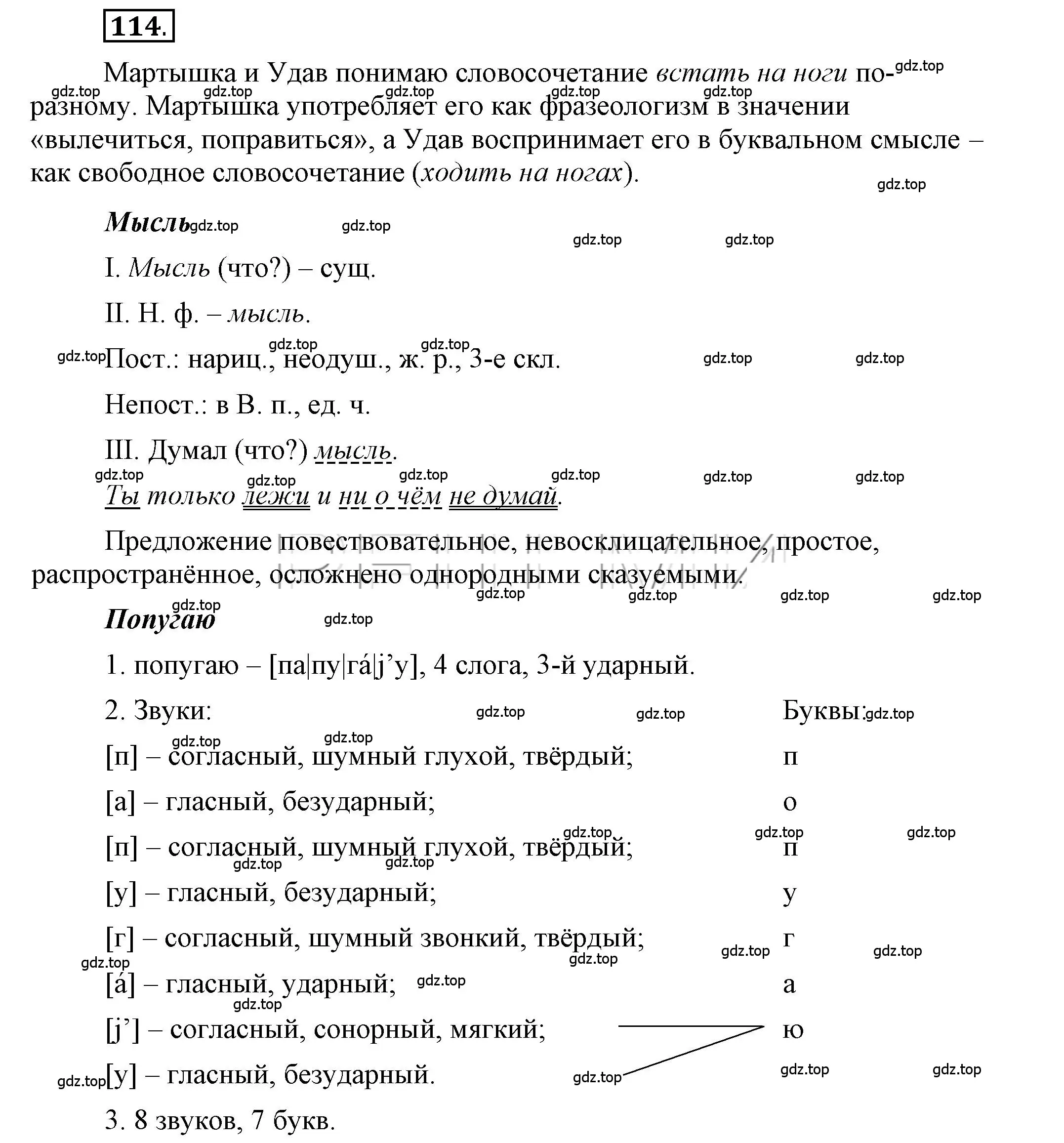 Решение 2. номер 114 (страница 117) гдз по русскому языку 6 класс Быстрова, Кибирева, учебник 1 часть