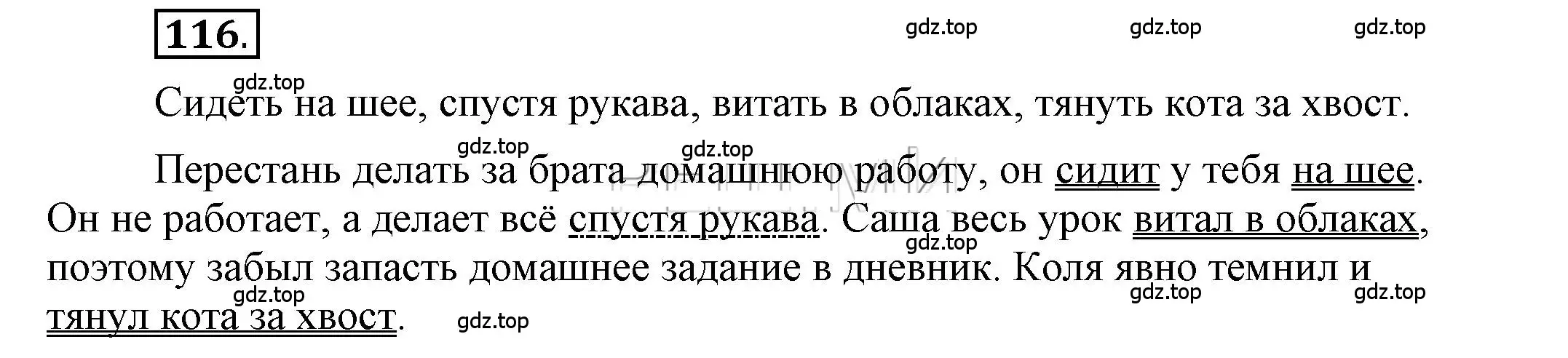Решение 2. номер 116 (страница 118) гдз по русскому языку 6 класс Быстрова, Кибирева, учебник 1 часть