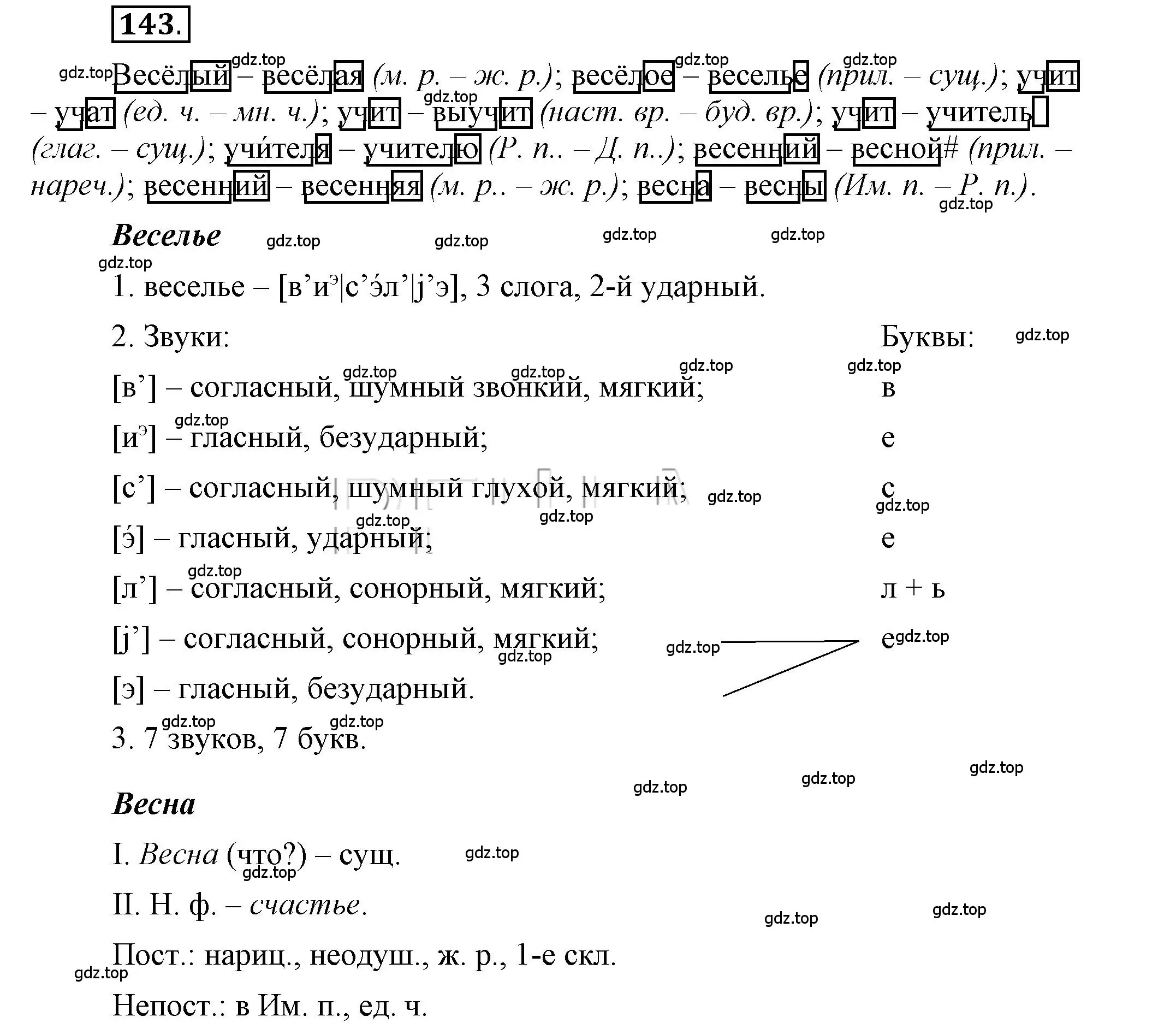 Решение 2. номер 143 (страница 135) гдз по русскому языку 6 класс Быстрова, Кибирева, учебник 1 часть