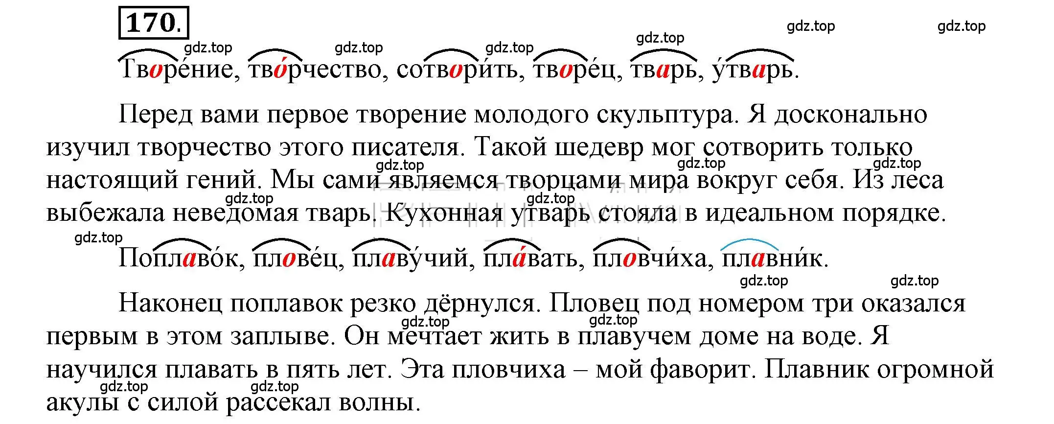 Решение 2. номер 170 (страница 146) гдз по русскому языку 6 класс Быстрова, Кибирева, учебник 1 часть