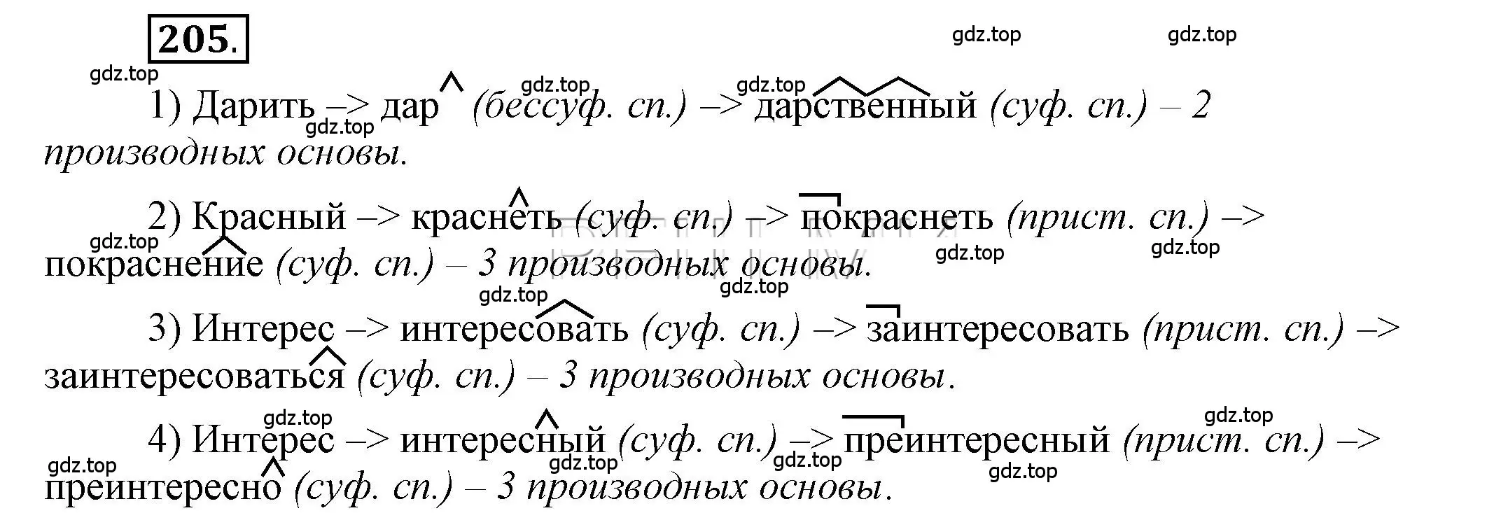 Решение 2. номер 205 (страница 166) гдз по русскому языку 6 класс Быстрова, Кибирева, учебник 1 часть