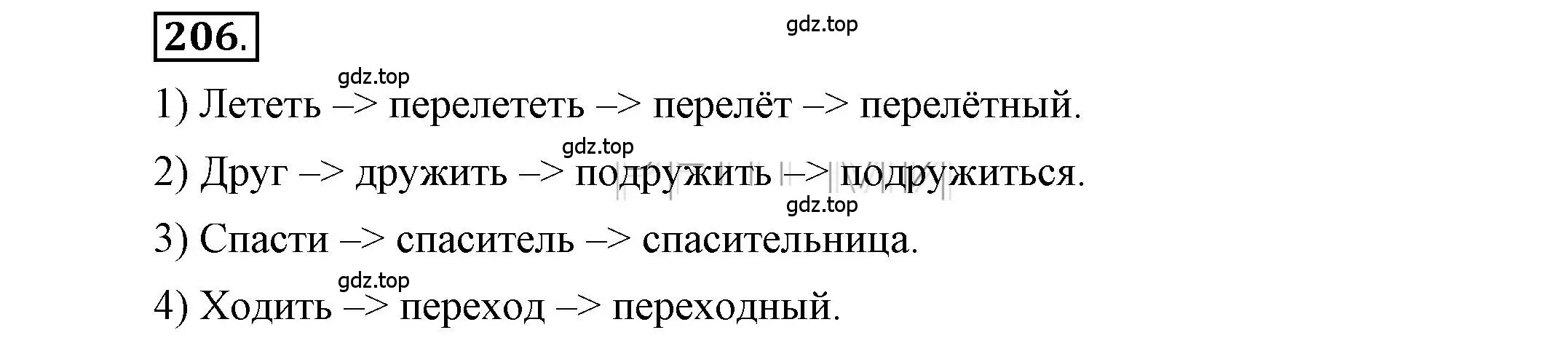 Решение 2. номер 206 (страница 166) гдз по русскому языку 6 класс Быстрова, Кибирева, учебник 1 часть