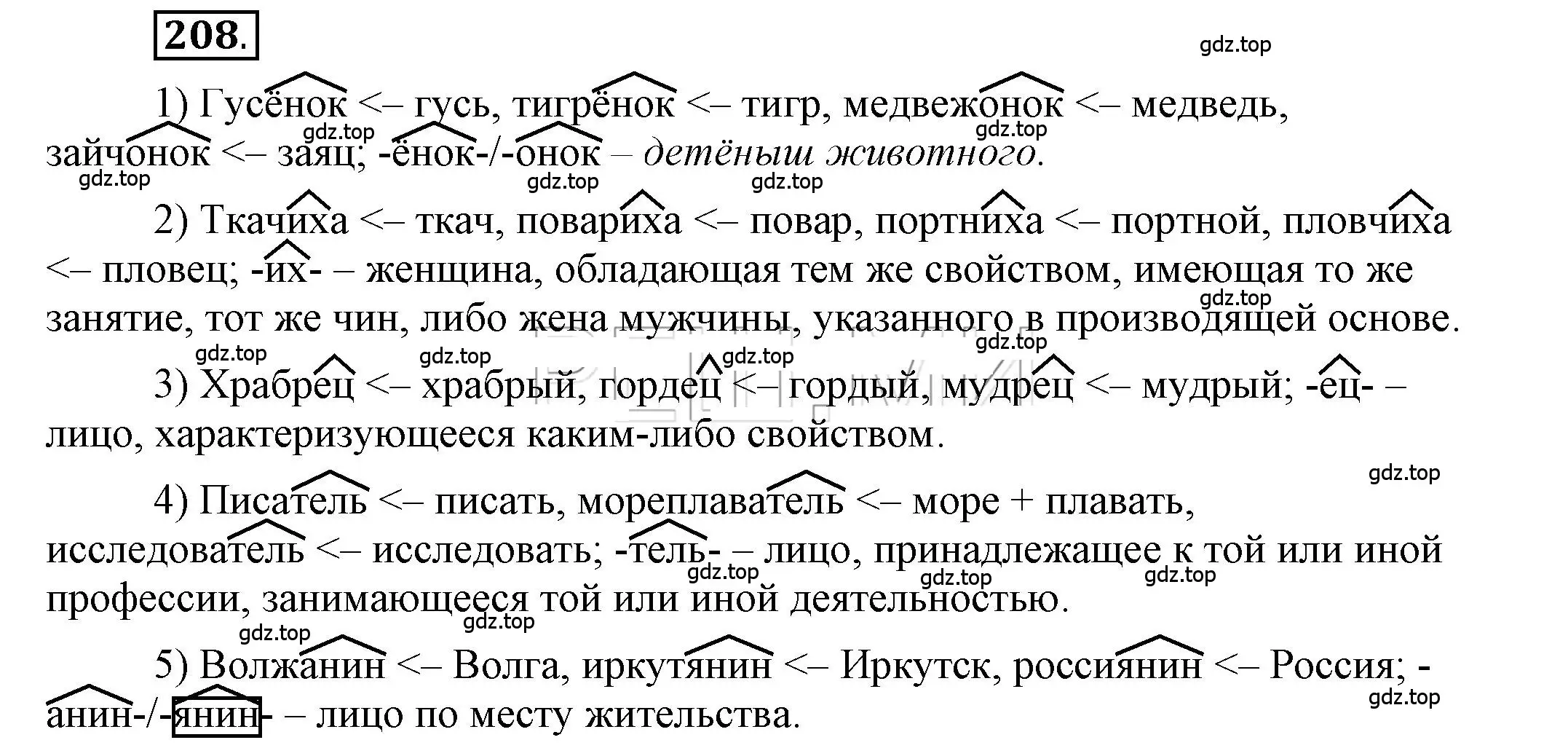 Решение 2. номер 208 (страница 169) гдз по русскому языку 6 класс Быстрова, Кибирева, учебник 1 часть