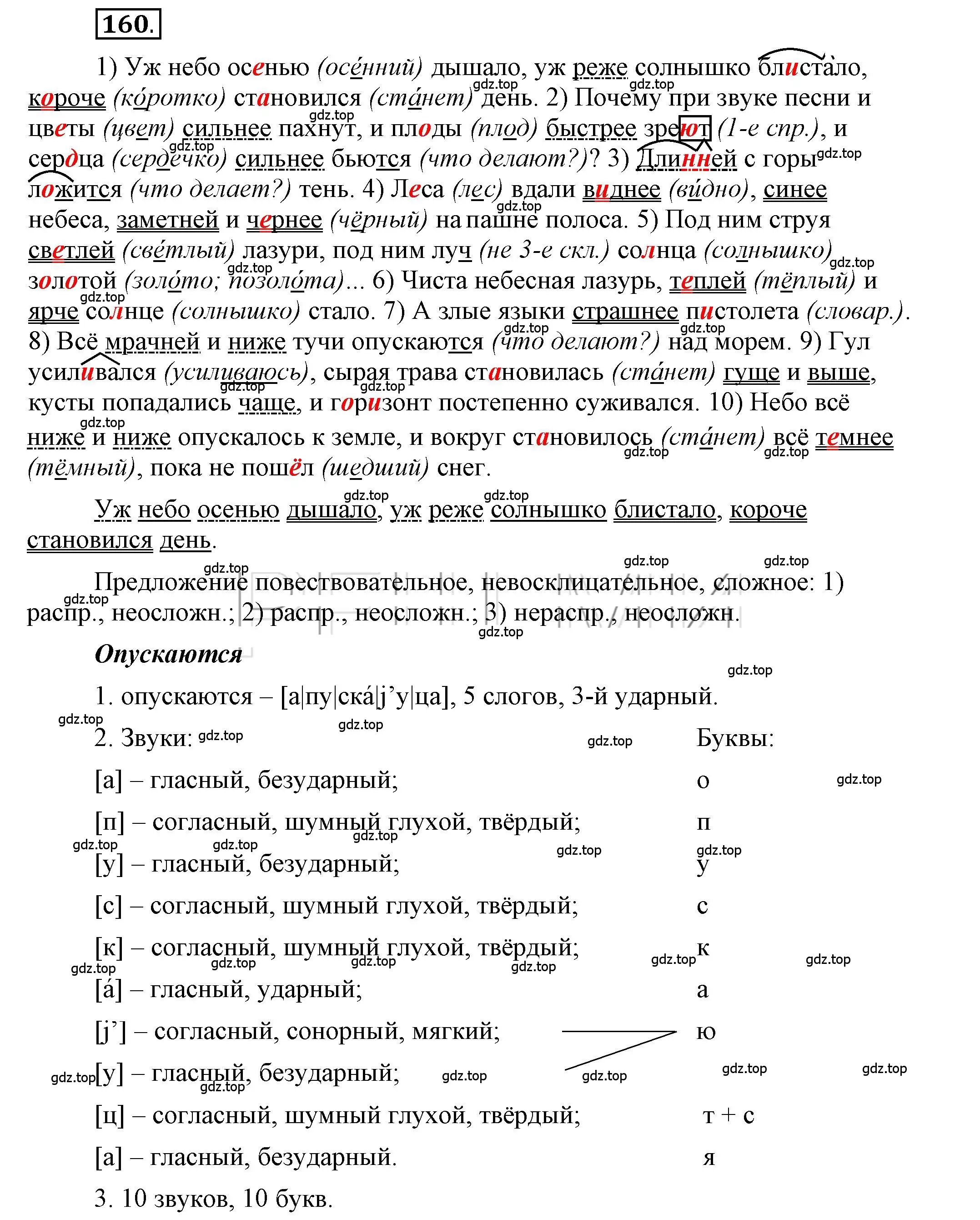 Решение 2. номер 160 (страница 125) гдз по русскому языку 6 класс Быстрова, Кибирева, учебник 2 часть