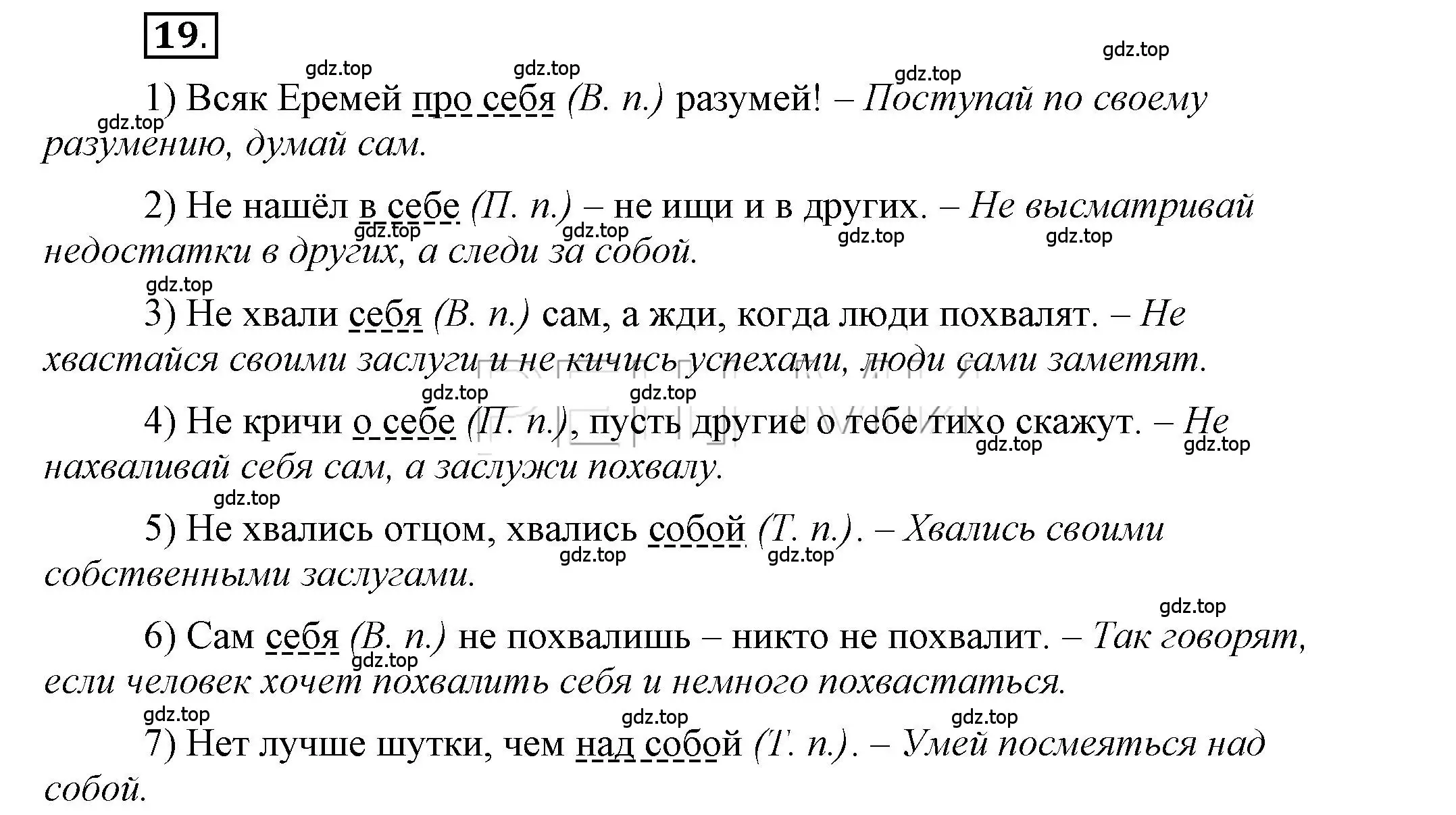 Решение 2. номер 19 (страница 20) гдз по русскому языку 6 класс Быстрова, Кибирева, учебник 2 часть