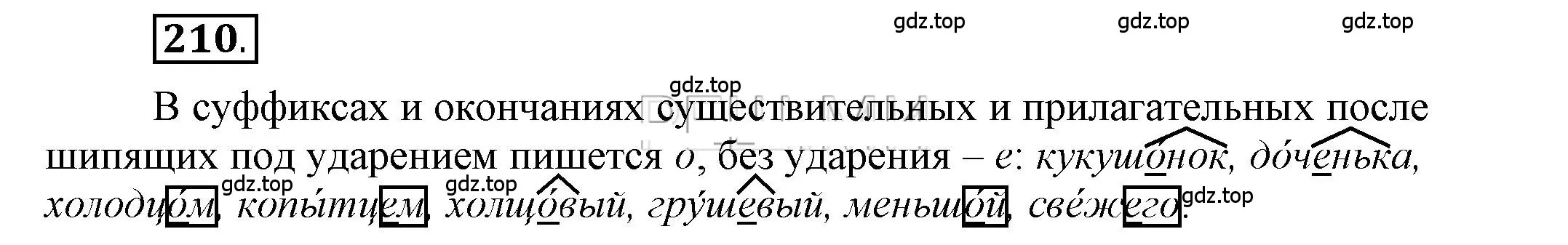 Решение 2. номер 210 (страница 156) гдз по русскому языку 6 класс Быстрова, Кибирева, учебник 2 часть