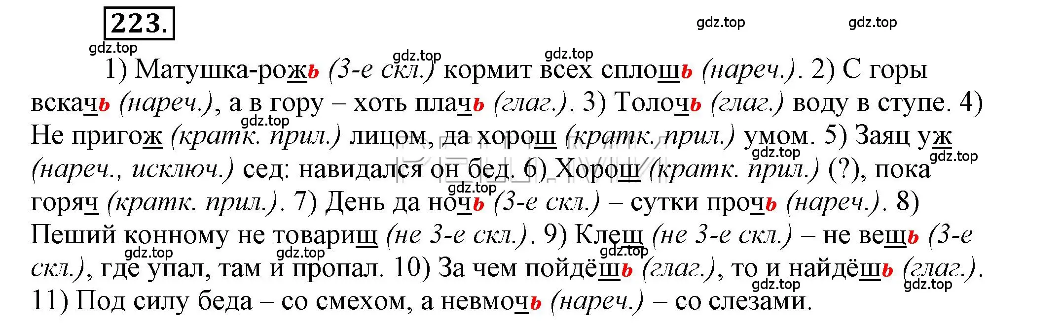 Решение 2. номер 223 (страница 160) гдз по русскому языку 6 класс Быстрова, Кибирева, учебник 2 часть