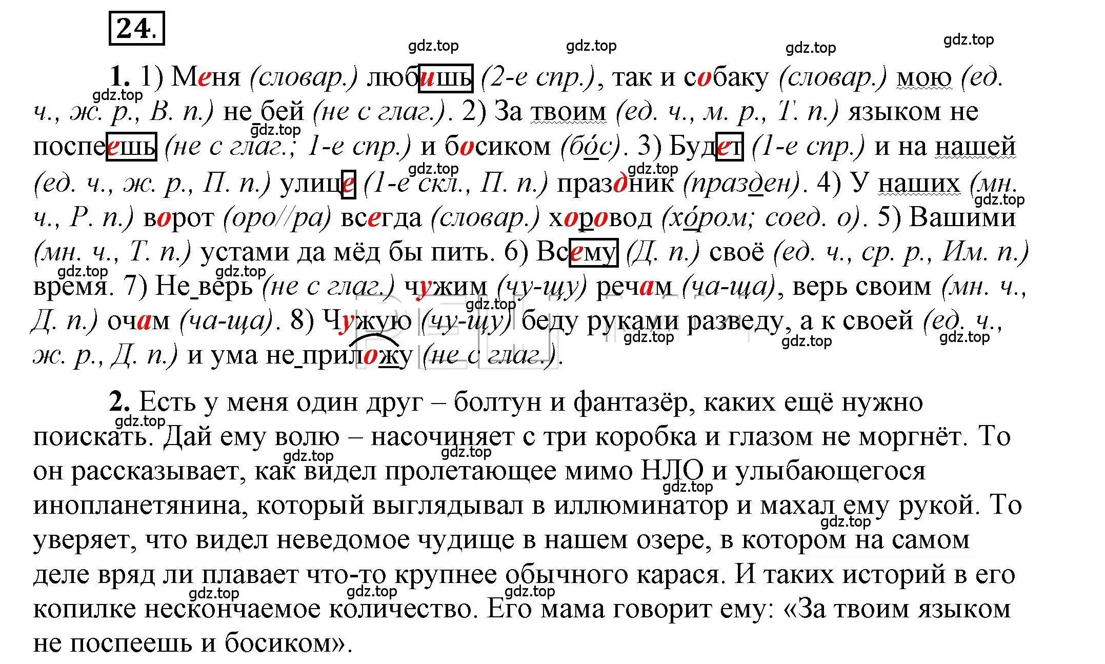 Решение 2. номер 24 (страница 22) гдз по русскому языку 6 класс Быстрова, Кибирева, учебник 2 часть