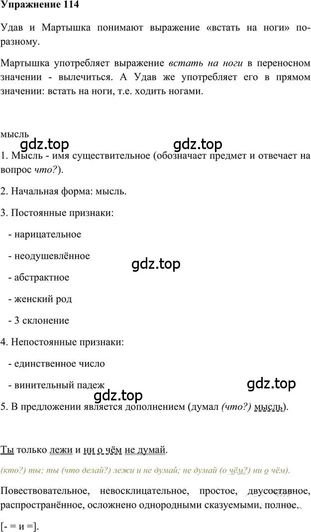 Решение 3. номер 114 (страница 117) гдз по русскому языку 6 класс Быстрова, Кибирева, учебник 1 часть