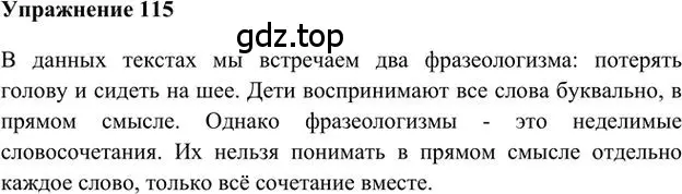 Решение 3. номер 115 (страница 118) гдз по русскому языку 6 класс Быстрова, Кибирева, учебник 1 часть