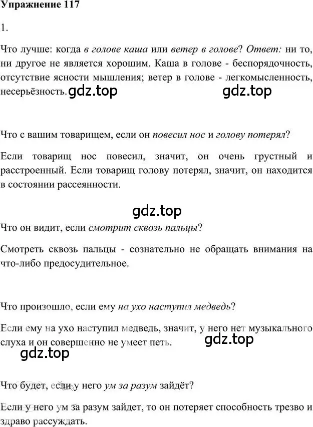 Решение 3. номер 117 (страница 119) гдз по русскому языку 6 класс Быстрова, Кибирева, учебник 1 часть