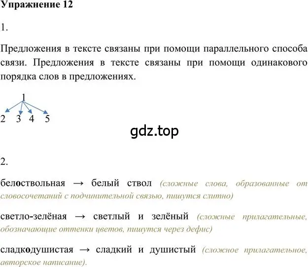 Решение 3. номер 12 (страница 14) гдз по русскому языку 6 класс Быстрова, Кибирева, учебник 1 часть