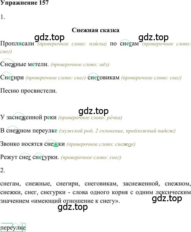 Решение 3. номер 157 (страница 141) гдз по русскому языку 6 класс Быстрова, Кибирева, учебник 1 часть