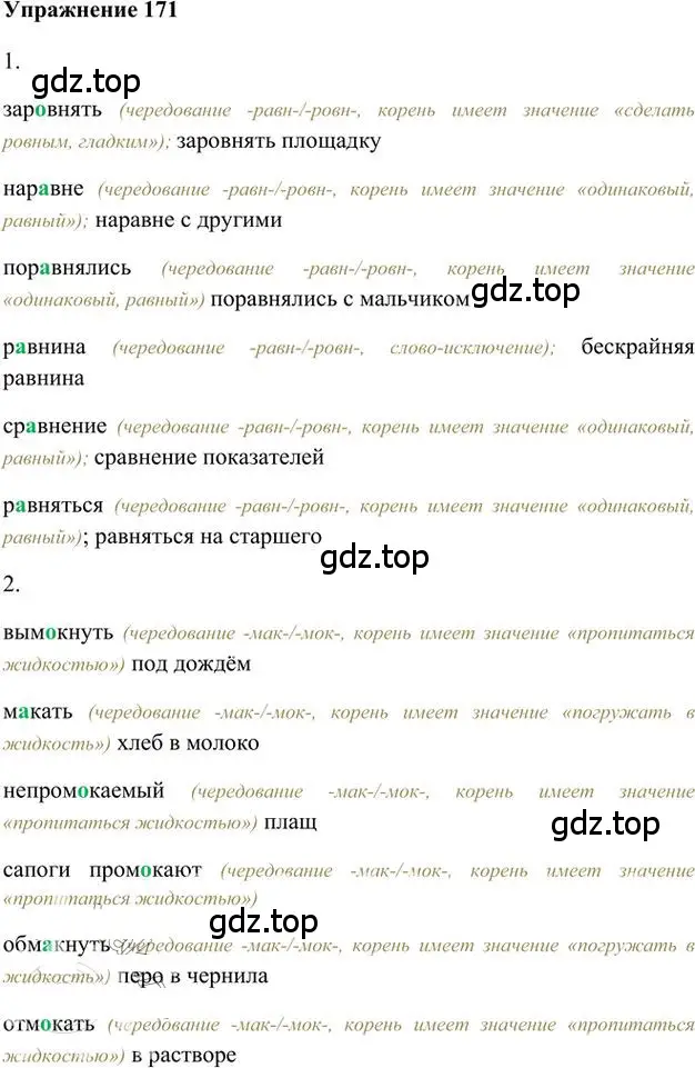 Решение 3. номер 171 (страница 147) гдз по русскому языку 6 класс Быстрова, Кибирева, учебник 1 часть