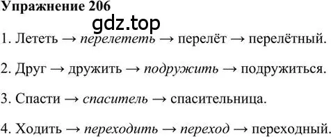 Решение 3. номер 206 (страница 166) гдз по русскому языку 6 класс Быстрова, Кибирева, учебник 1 часть
