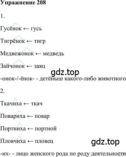 Решение 3. номер 208 (страница 169) гдз по русскому языку 6 класс Быстрова, Кибирева, учебник 1 часть