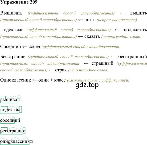 Решение 3. номер 209 (страница 169) гдз по русскому языку 6 класс Быстрова, Кибирева, учебник 1 часть