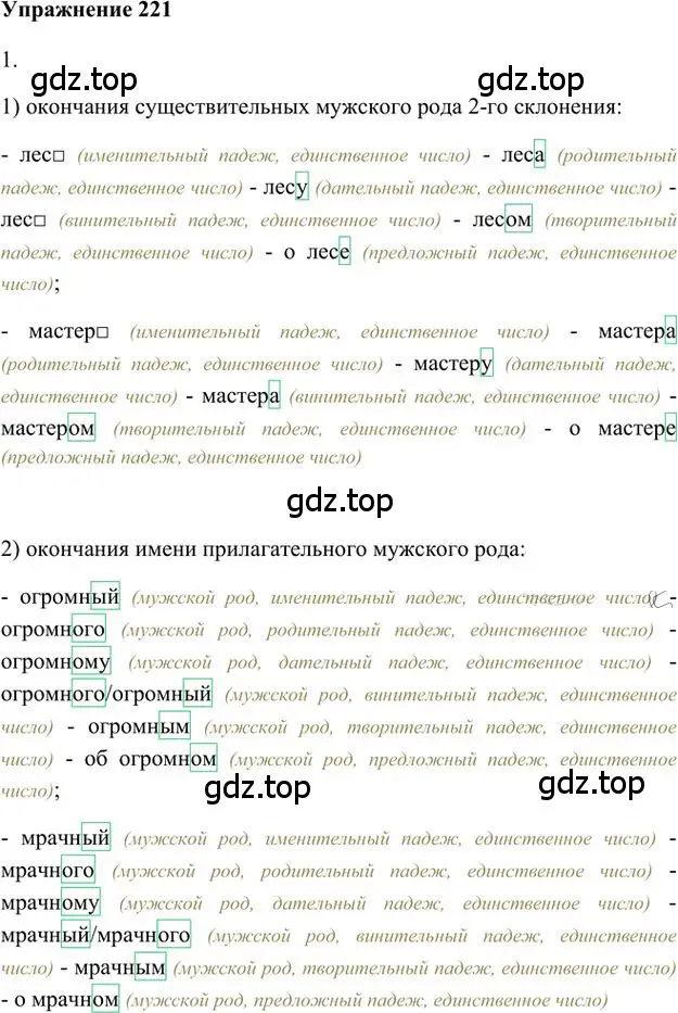 Решение 3. номер 221 (страница 180) гдз по русскому языку 6 класс Быстрова, Кибирева, учебник 1 часть