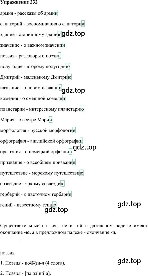 Решение 3. номер 232 (страница 187) гдз по русскому языку 6 класс Быстрова, Кибирева, учебник 1 часть