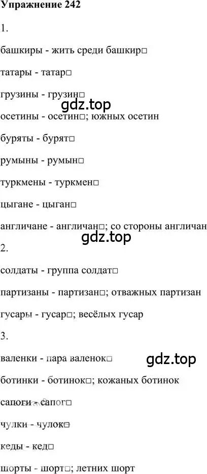 Решение 3. номер 242 (страница 192) гдз по русскому языку 6 класс Быстрова, Кибирева, учебник 1 часть