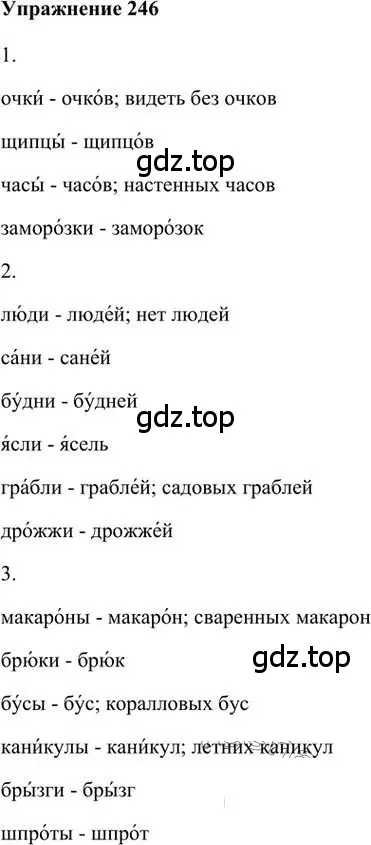 Решение 3. номер 246 (страница 193) гдз по русскому языку 6 класс Быстрова, Кибирева, учебник 1 часть