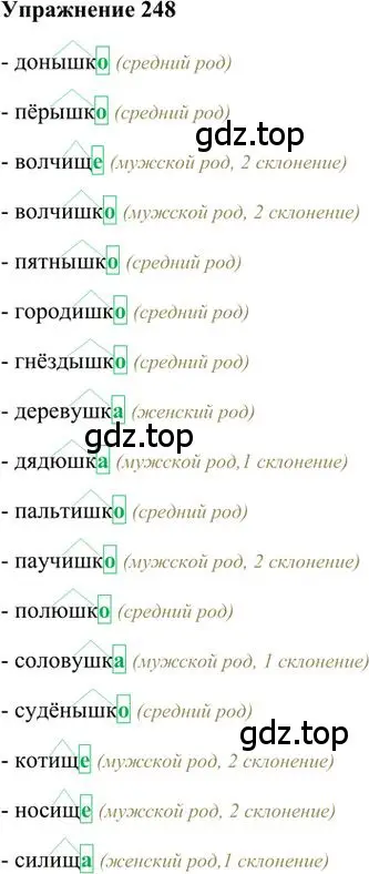 Решение 3. номер 248 (страница 195) гдз по русскому языку 6 класс Быстрова, Кибирева, учебник 1 часть