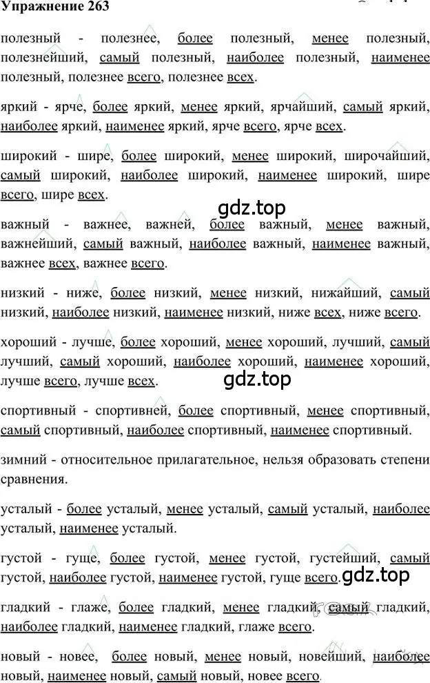 Решение 3. номер 263 (страница 210) гдз по русскому языку 6 класс Быстрова, Кибирева, учебник 1 часть