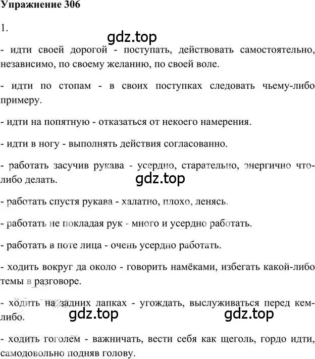 Решение 3. номер 306 (страница 240) гдз по русскому языку 6 класс Быстрова, Кибирева, учебник 1 часть
