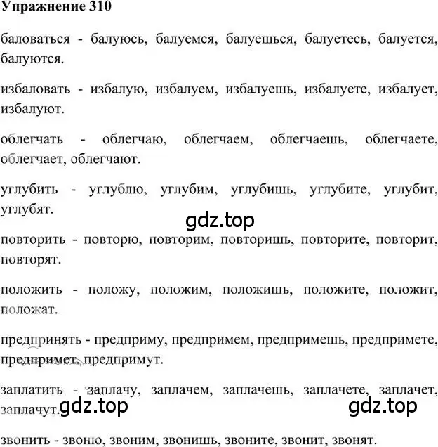 Решение 3. номер 310 (страница 242) гдз по русскому языку 6 класс Быстрова, Кибирева, учебник 1 часть