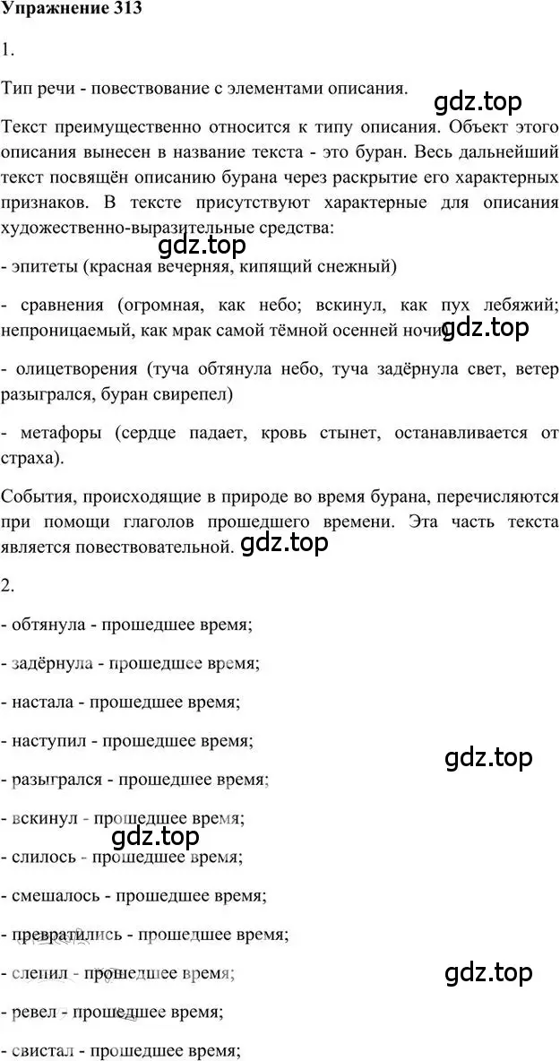 Решение 3. номер 313 (страница 243) гдз по русскому языку 6 класс Быстрова, Кибирева, учебник 1 часть