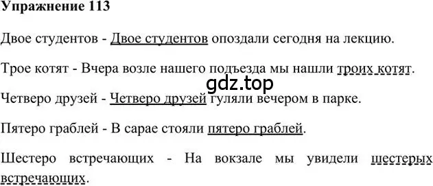 Решение 3. номер 113 (страница 85) гдз по русскому языку 6 класс Быстрова, Кибирева, учебник 2 часть