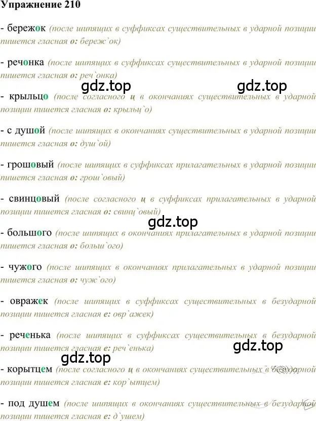 Решение 3. номер 210 (страница 156) гдз по русскому языку 6 класс Быстрова, Кибирева, учебник 2 часть