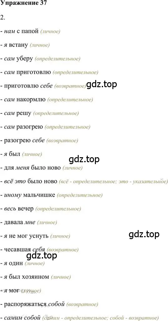 Решение 3. номер 37 (страница 33) гдз по русскому языку 6 класс Быстрова, Кибирева, учебник 2 часть