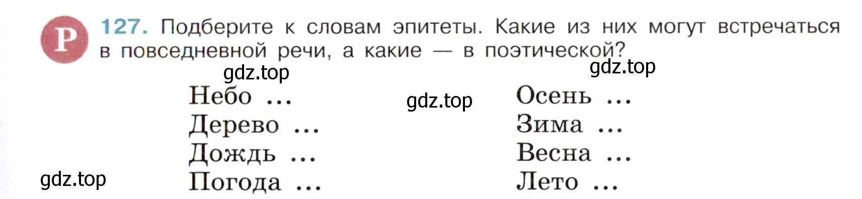 Условие номер 127 (страница 61) гдз по русскому языку 6 класс Баранов, Ладыженская, учебник 1 часть