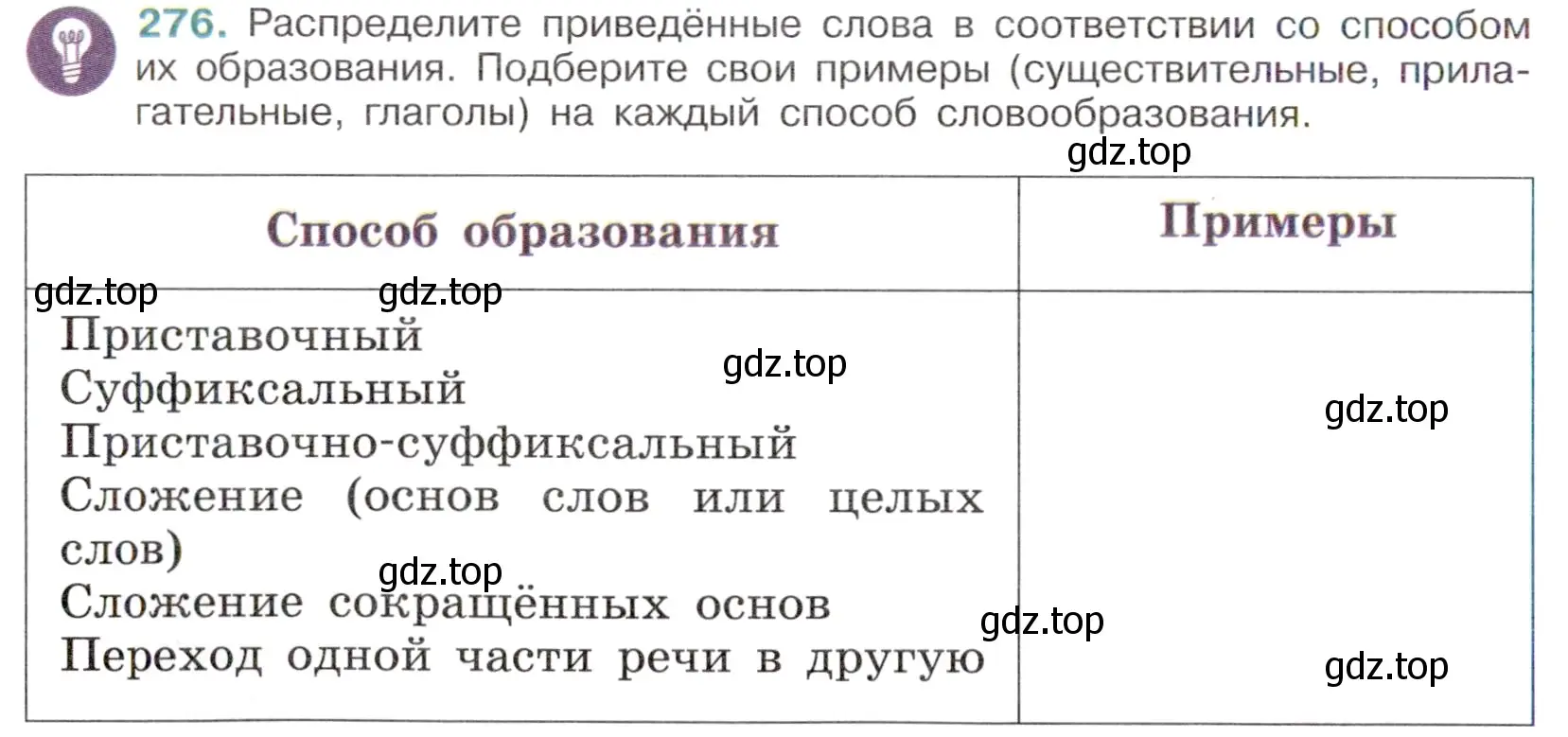 Условие номер 276 (страница 134) гдз по русскому языку 6 класс Баранов, Ладыженская, учебник 1 часть