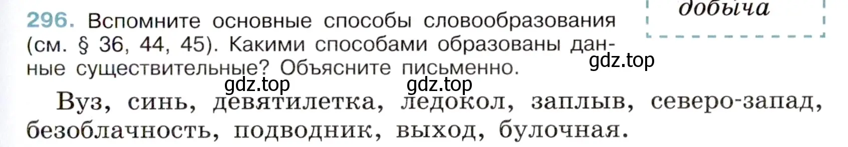 Условие номер 296 (страница 141) гдз по русскому языку 6 класс Баранов, Ладыженская, учебник 1 часть