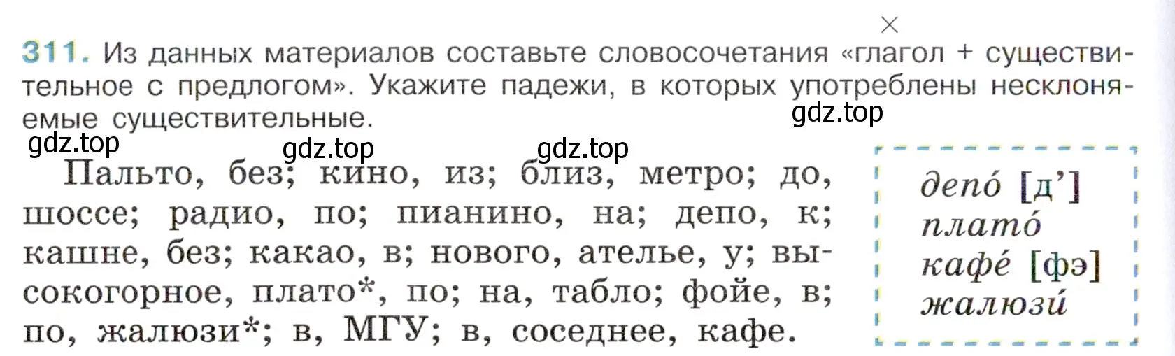 Условие номер 311 (страница 146) гдз по русскому языку 6 класс Баранов, Ладыженская, учебник 1 часть