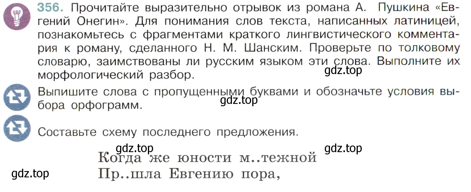 Условие номер 356 (страница 164) гдз по русскому языку 6 класс Баранов, Ладыженская, учебник 1 часть