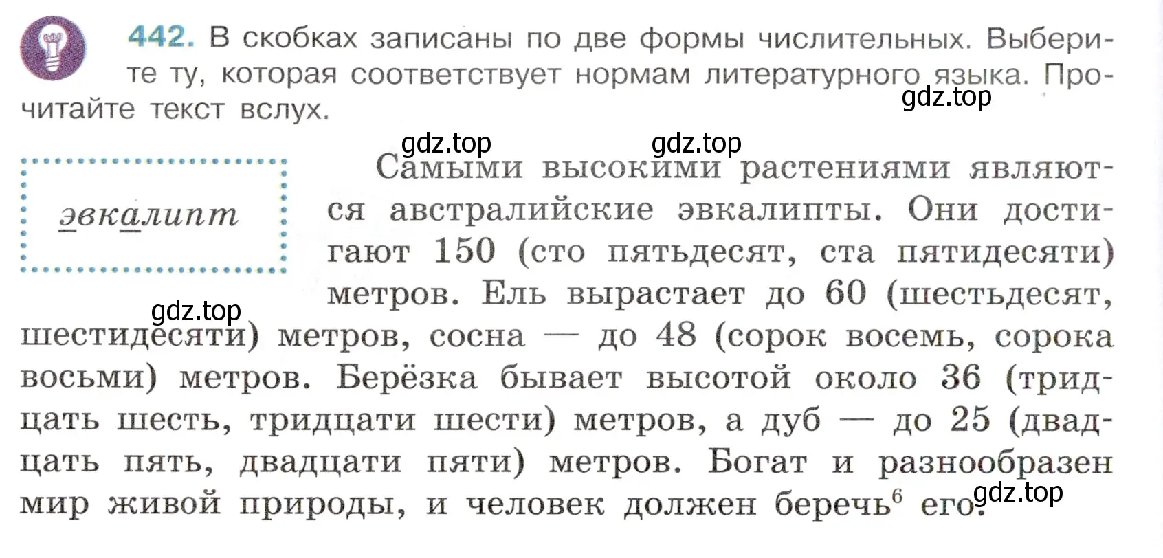 Условие номер 442 (страница 46) гдз по русскому языку 6 класс Баранов, Ладыженская, учебник 2 часть