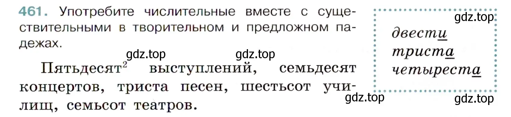 Условие номер 461 (страница 55) гдз по русскому языку 6 класс Баранов, Ладыженская, учебник 2 часть