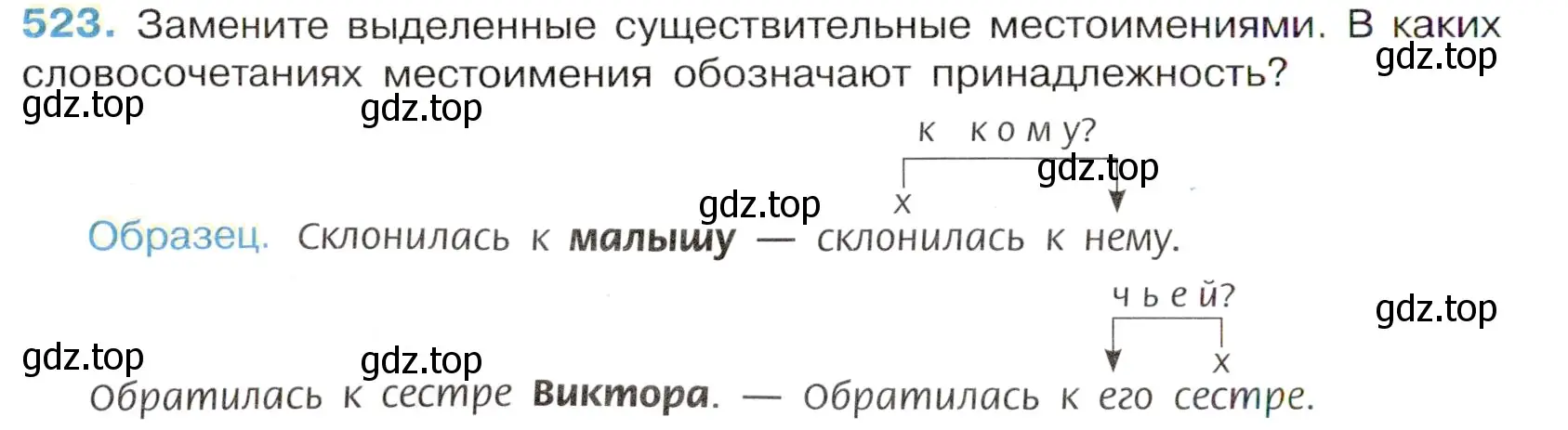 Условие номер 523 (страница 88) гдз по русскому языку 6 класс Баранов, Ладыженская, учебник 2 часть